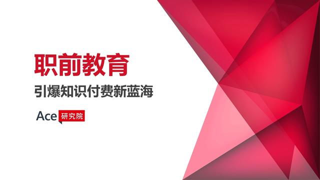职前教育引爆知识付费新蓝海(内含职前教育行业数据)